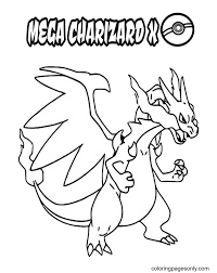 A few boxes of crayons and a variety of coloring and activity pages can help keep kids from getting restless while thanksgiving dinner is cooking. Mega Charizard X Pokemon Coloring Pages Charizard Coloring Pages Coloring Pages For Kids And Adults