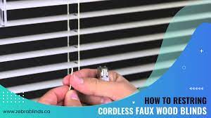 How To Restring Cordless Faux Wood Blinds