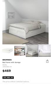 Ikea Brimnes Bed Frame With Storage For