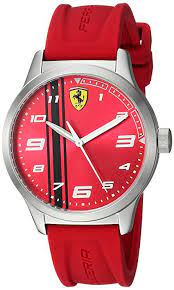 Shop with afterpay on eligible items. Ferrari Boy S Pitlane Quartz Stainless Steel And Silicone Strap Casual Stainless Steel Case Quartz Watch Casual Watches