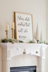 gorgeous winter mantel decor for the