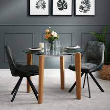Lutina Small Round Glass Dining Table
