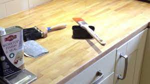 sanding and oiling a kitchen worktop