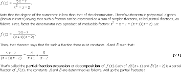 10 7 The Method Of Partial Fractions