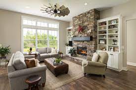 75 laminate floor living room with a