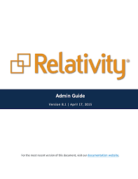 Relativity Admin Guide 8 1 Manualzz Com