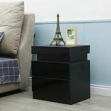 2 Drawers Bedside End Table Cabinet