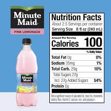 minute maid pink lemonade fruit juice