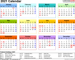 The above printable south africa calendar templates for 2021 with holidays are available for you to download and edit as per your requirement or you can customize these easily from our free excel and pdf calendar maker. 2021 Calendar Free Printable Word Templates Calendarpedia