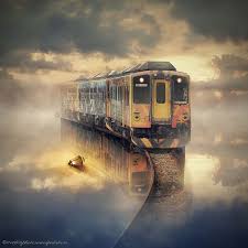 the train | Surreal photo manipulation, Photo manipulation, Editing  background