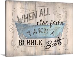 Take A Bubble Bath Wall Art Canvas