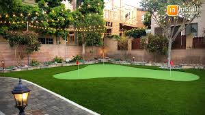 backyard with artificial turf
