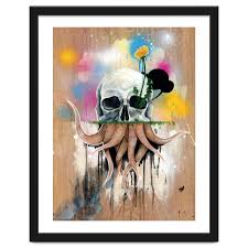skull roots art print by famous when
