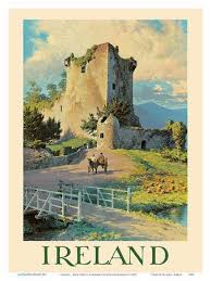 irish travel ads vintage art posters
