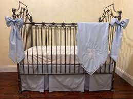 Light Blue Baby Boy Crib Bedding Double