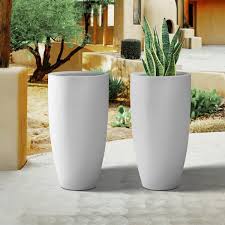 Large Outdoor Modern Tapered Flower Pot