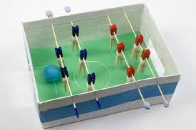 We will play until our hands hurt. Shoebox Table Football Foosball Table Mum In The Madhouse