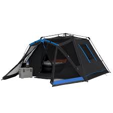 Ozark Trail 6 Person Instant Dark Rest Camping Cabin Tent With Led Lighted Poles Walmart Com Walmart Com