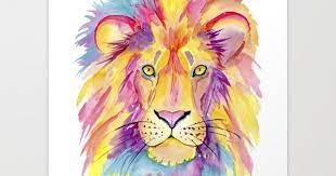 How To Paint Watercolor Lion Diy