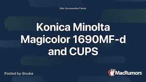 Windows oses usually apply a generic driver that allows computers. Konica Minolta Magicolor 1690mf D And Cups Macrumors Forums