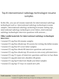 Top Interventional Radiology Technologist Resume Samples Radiologic