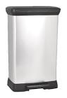 Stainless Steel Slim Step Trash Can, 50-L Type A