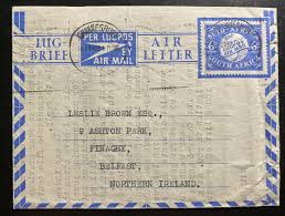 How do you address an english address? 1948 Johannesburg South Africa Air Letter Cover To Belfast Northern Ireland Hipstamp