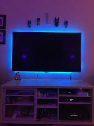 Hue Light Strips Mounted To Back Of Tv The More You Know Post Led Room Lighting Led Lighting Bedroom Hue Lights