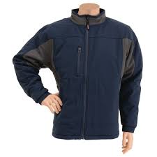 Refrigiwear Navy Blue Insulated Softshell Jacket With Charcoal Grey Accents Medium