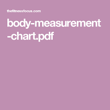 Body Measurement Chart Pdf Body Measurement Chart Body