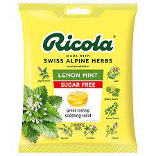 ricola sugar free throat drops lemon
