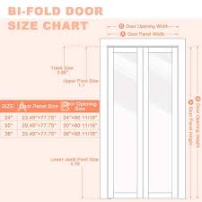 white finished bi fold closet door