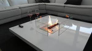 Coffee Table Fireplace With Remote