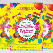 Multicultural Festival Flyer Club A5 Template Exclsiveflyer