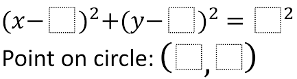 Equations Of Circles 1 Open Middle