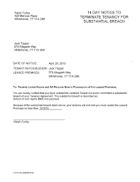 Notice Lease Termination Letter From Landlord Tenant Sample