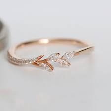 A gold ring is one of the most sought after accessories. Leaf Crystal Engagement Rings Women S Eternity Wedding Band Rings For Female Rose Gold Rings Jewelry Gifts Fashion Engagement Rings Aliexpress