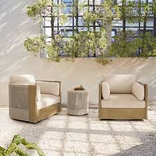 Porto Outdoor Swivel Chairs Side