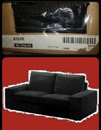 Ikea Kivik Tranas Black Chaise Lounge