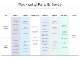 weekly workout plan to get stronger ppt