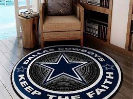 dallas cowboys keep the faith round rug