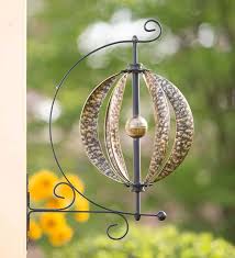 Hammered Metal Wall Mount Wind Spinner