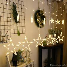 Led String Lights Pentagram Star Curtain Light Fairy Wedding Birthday Christmas Lighting Indoor Decoration Light 220v Ip44 Light Bulb String Lights