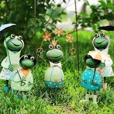 Cute Metal Frog Garden Ornaments