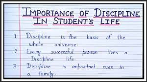 importance of discipline in students