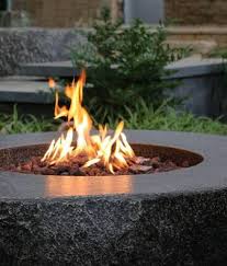 Fiery Rock Fire Table Cast Concrete