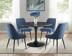 colfax dining room set w navy chairs