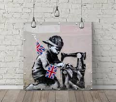 Banksy Child Labour Square Canvas Wall