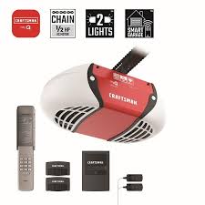 Garage door openers introduce convenience, security, and safety to your life. Craftsman 0 5 Hp Myq Smart Chain Drive Garage Door Opener With Myq And Wi Fi Compatibility In The Garage Door Openers Department At Lowes Com