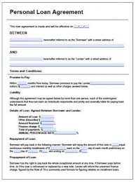 Printable Sample Personal Loan Agreement Form In 2019